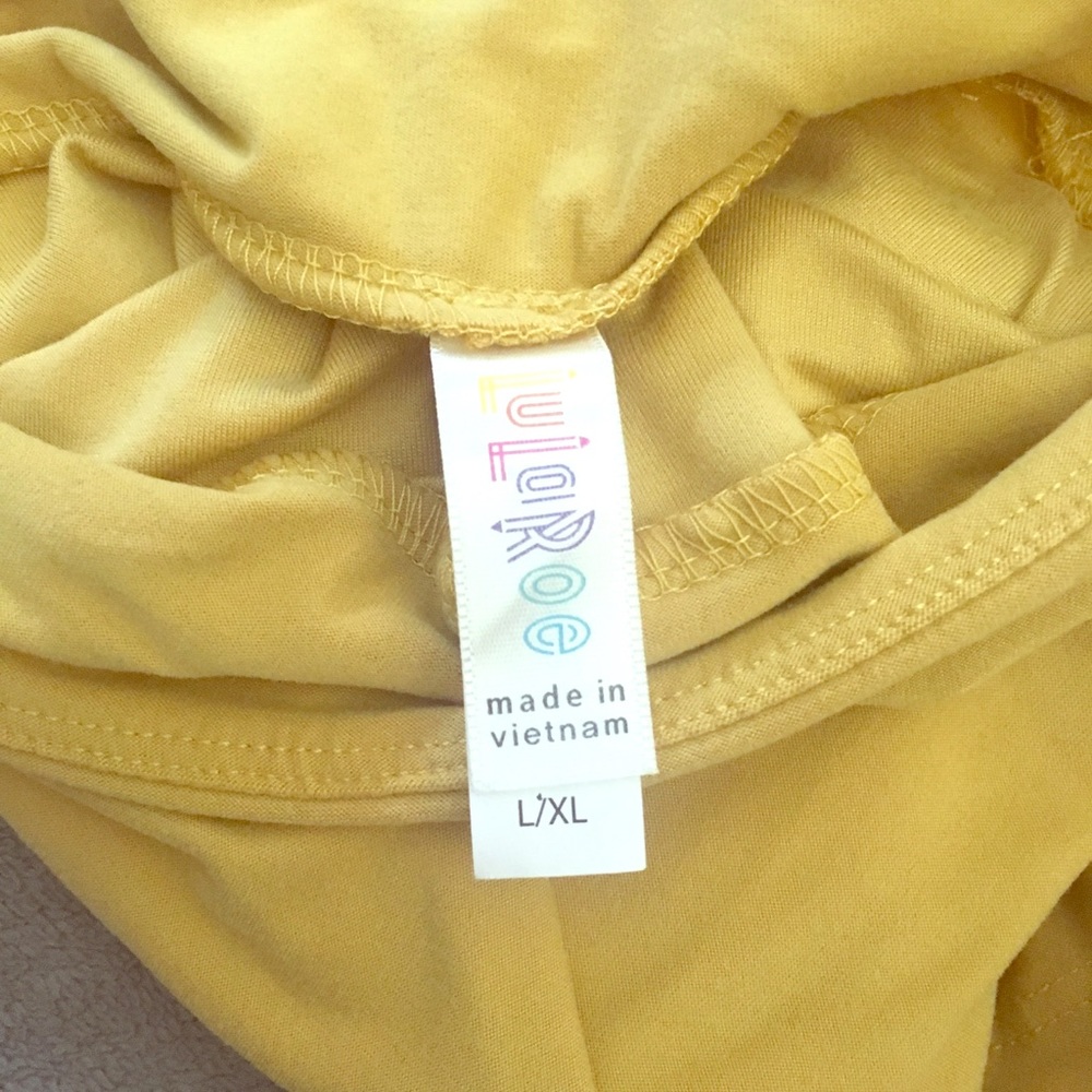 LuLaRoe Youth L/XL mustard yellow leggings  BNWOT